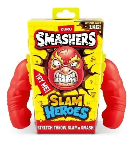 Smashers Zuru Slam Heroes Muñeco Luchador Estirar Y Aplastar 2