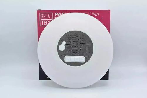 Parlante Luz Led Sumergible Pileta Bluetooth A Prueba D Agua Blanco 5
