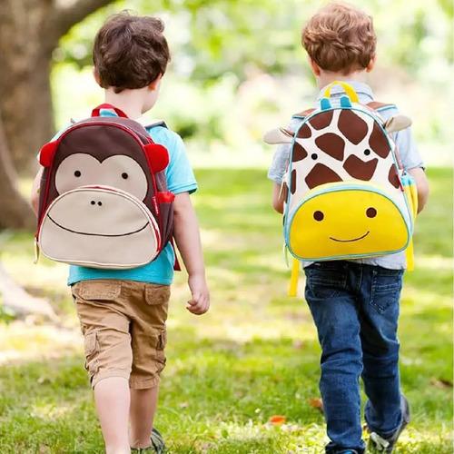 Mochila Jardín Infantil Escolar Reforzada Animal Tigre Leon Amarillo León 8