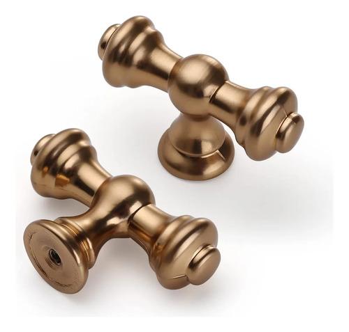 Tiradores Dorados Asidrama Muebles Cocina Cajones Bronce Champán X10 Dorado Lisa