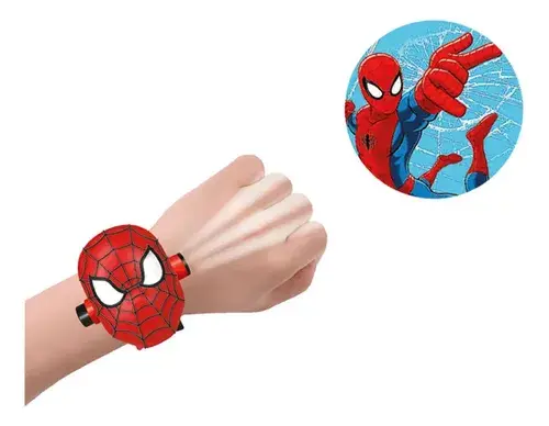 Reloj Infantil Proyector 24 Imagenes Spiderman