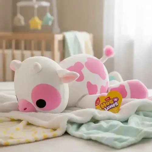 Peluche Hug A Lumps Pequeño Y Suave Zuru Vaca 3