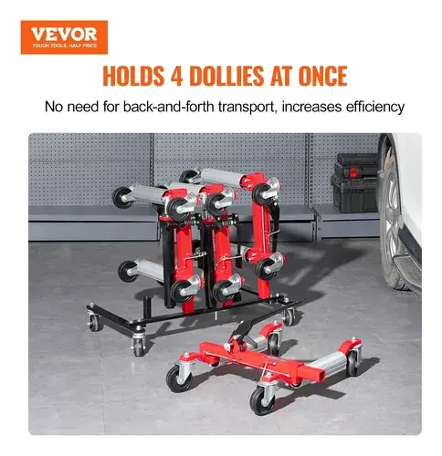 Estante Vevor Para Carritos De Rueda Con Ruedas Organizador Negro 8