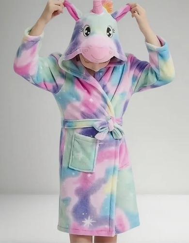 Bata Pijama Niños Infantil Microfibra Unicornios Dinosaurios 6