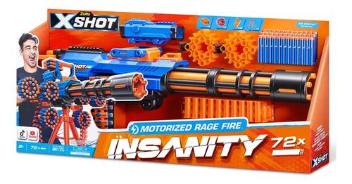Pistola Ametralladora Lanza Dardos X-shot Motorized Gigante Azul 3