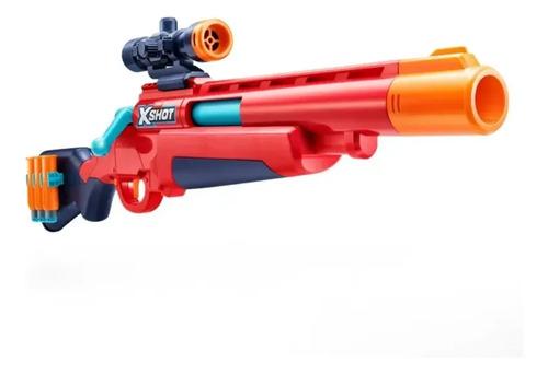 X-shot Rifle Escopeta Con Mira Ejector Shell Lanza Dardos Rojo 9