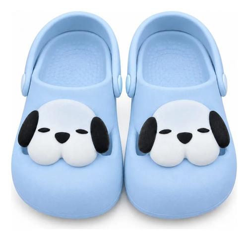 Sandalias De Verano De Goma Para Niños De Perrito Celeste Sandalias De Verano De Goma Para Niños Perrito 26-27
