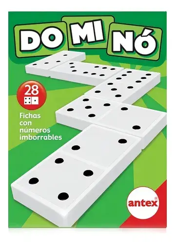 Dominó 28 Fichas Con Numeros Inborrables! Antex