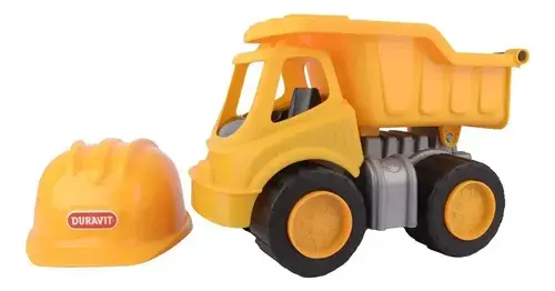 Camión Grande Volcador + Casco Construccion Premium Duravit Volcador Amarillo 3