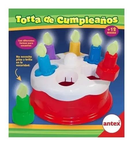 Torta De Cumpleaños Antex Velas Para Encastrar Brillan Rojo Y Blanco 2