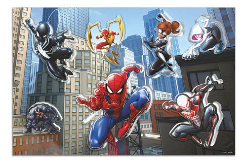 Rompecabezas Puzzle Spiderman Hombre Araña Para Baño O Ducha 2