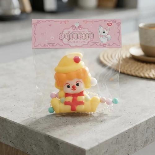 Squishy Payaso Con Pelotitas Antiestresante Relajante Naranja