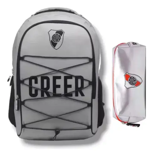 Combo Mochila + Cartuchera Escolar River Plate Deportiva Lic 11