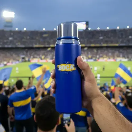 Botella Térmica Boca Juniors 800ml Acero Inoxidable Azul 2