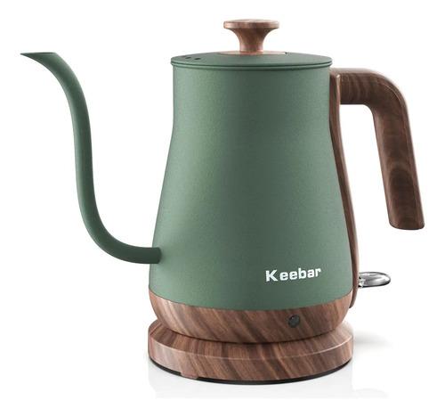 Keebar Hervidor Electrico De Cuello De Cisne, Tetera Electri Verde Oscuro