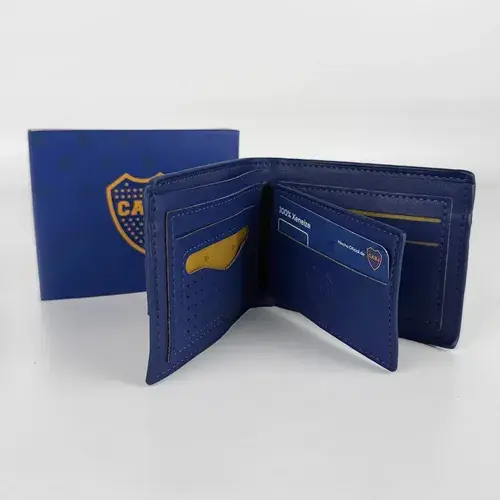 Billetera De Hombre Boca Juniors De Cuero Licencia Oficial 4