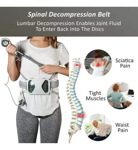 Cinturón Tracción Lumbar Theratrac Descompresión Espinal L Large 3