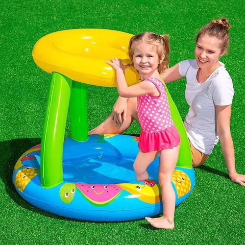 Pileta Pelotero Inflable Para Bebe Mono Selva Con Techo 9