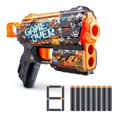 Pistola Lanza Dardos X Shot Skins Flux Con 8 Dardos Juguete 5