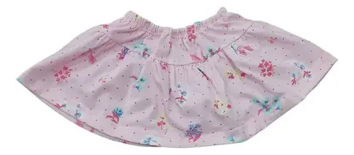 Conjunto Bebe Beba Remera Pollera Con Flores Algodón Premium 14