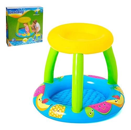 Pileta Pelotero Inflable Para Bebe Mono Selva Con Techo 8