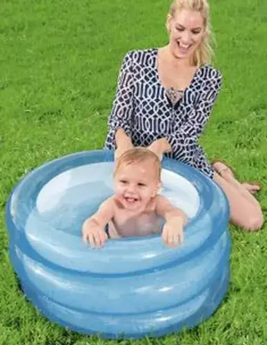 Pileta Inflable Redonda Bestway 51033 De 70cm X 30cm 43l Azul Bolsa 10