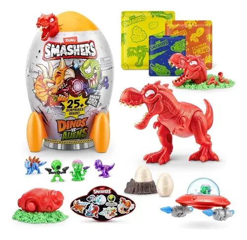 Smashers Dinos Vs Alliens Cohete + 25 Sorpresas Dinosaurios