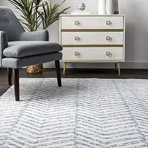 Nuloom Rosanne Alfombra Decorativa Geométrica Lavable A Máqu 3