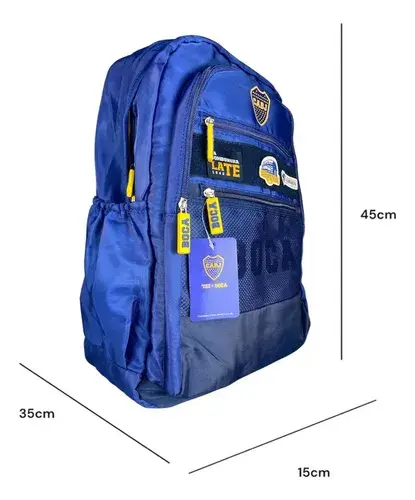 Combo Set Mochila Reforzada + Cartuchera Escolar Boca Junior 15