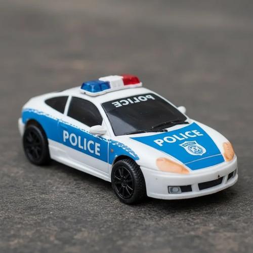 Auto A Control Remoto Policia Go Speed Maxima Velocidad Celeste Policía 3