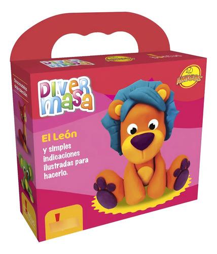 Juego De Masas Plastilina Diver Masa El León 210gr Bontus Naranja 3