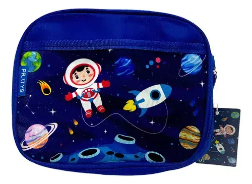 Lunchera Termica Astronauta Espacio Cohete Infantiles Comida Azul Acero