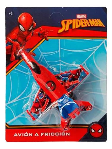 Spider-man Avion A Friccion Azul O Rojo En Blister Personaje Spiderman