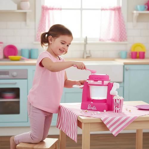 Barbie Chef Pochoclera Popcorn Glam Fabrica Pochocolos Rosa 2