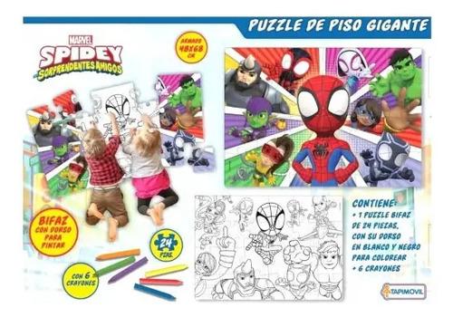 Puzzle Spidey 24 Pizas Gigante De Piso Bifaz Tapimovil 6