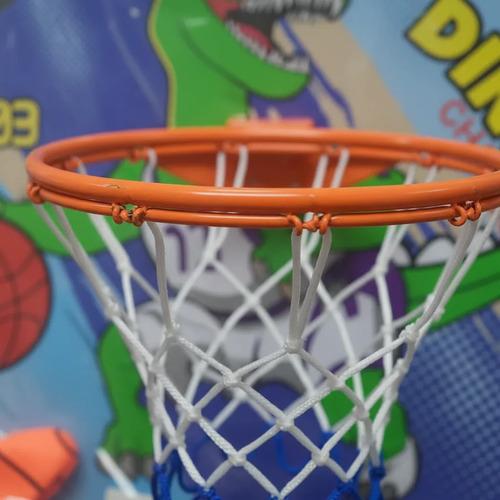 Aro De Basquet De Dinosaurio Con Inflador + Pelota + Red 3