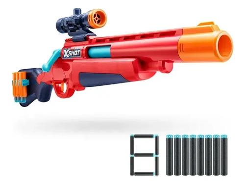 X-shot Rifle Excel Ejector Shell 7965 36875 Rojo (con Detalles Naranja Y Turquesa) 2