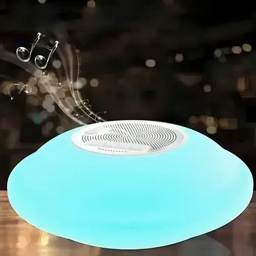Parlante Luz Led Sumergible Pileta Bluetooth A Prueba D Agua Blanco 4