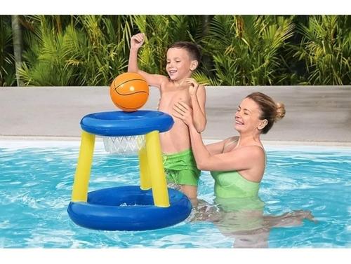 Aro De Basket Con Pelota Pileta Chicos Inflable Verano Agua 8