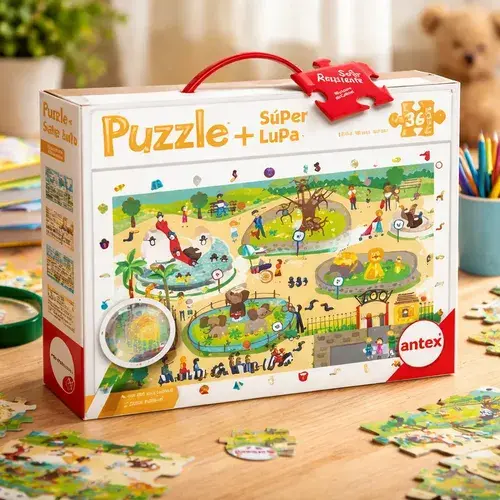Puzzle Rompecabeza Gigante 36 Piezas Más Lupa Antex 3033