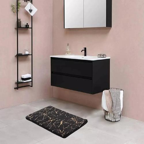 Alfombra De Baño Tipo Marmol Piel Suave Antideslizante Fino 13