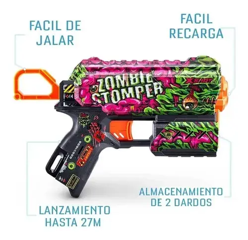 Pistola Lanza Dardos X Shot Skins Flux Con 8 Dardos Juguete 9