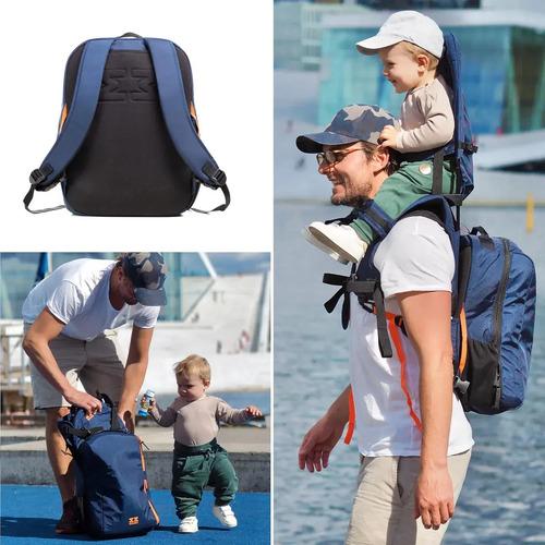 Mochila Minimeis G4 28l Marina Compatible Con Portabebés G4 Azul Marino 5