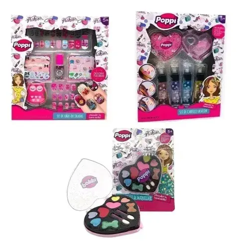 Super Combo Set D Maquillaje + Uñas + Set De Cabello Premium