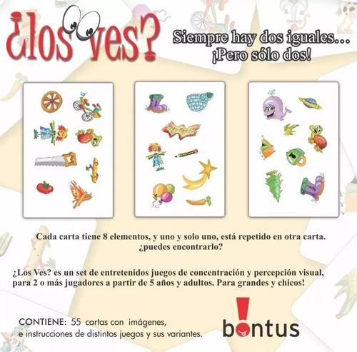 Los Ves? Juego De Mesa Cartas Viaje Bontus Original 2