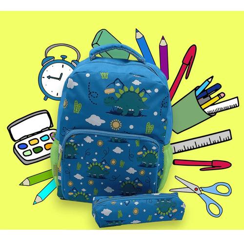 Mochila Escolar Unicornio Castillo Dinosaurio Infantil Niños 12