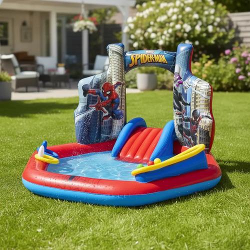 Play Center Spiderman Pileta Inflable Enorme Hombre Araña 2