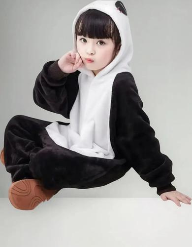 Pijama Enterizo Infantil Ultra Soft Super Abrigado Oso Panda