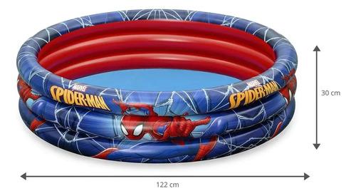 Pileta Inflable Spiderman Bebes Niños 122 Cm Agua Juegos 5