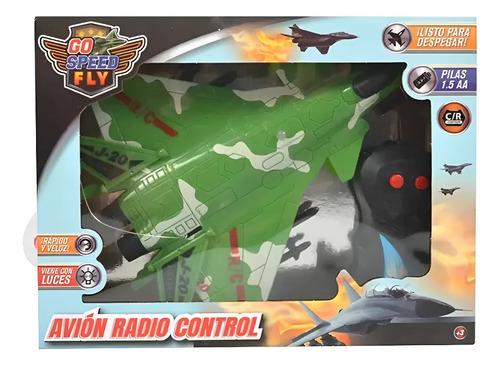 Avion Nave Militar Radio Control Con Luz Y Sonido Go Speed Al Azar Avioneta